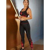 Pour Moi Energy Full Length Sports Legging - Black/Red