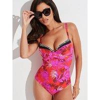 Pour Moi In The Mix Lightly Padded Underwired Swimsuit - Multi