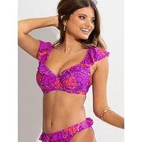 Pour Moi Bermuda Underwired Non-Padded Frill Top - Multi