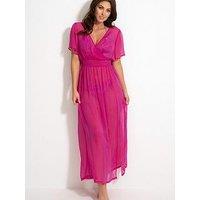 Pour Moi Short Sleeve Chiffon Wrap Maxi Kaftan