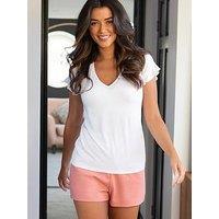 Pour Moi Mix And Match Frill Detail Hidden Support T-Shirt - White