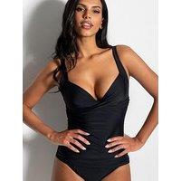 Pour Moi Space Twist Front Non-Wired Tankini - Black