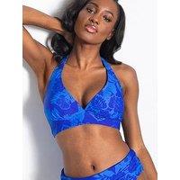 Pour Moi Maui Non-Wired Longline Removable Cup Halter Top - Print