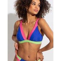 Pour Moi Palm Springs Colour Block Non-Wired Top - Multi