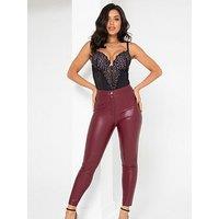 Pour Moi Elise Stretch Faux Leather Skinny Trouser