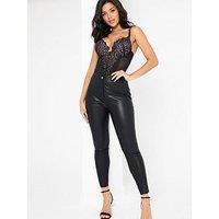 Pour Moi Elise Stretch Faux Leather Skinny Trouser