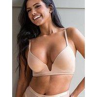 Pour Moi Definitions U Wire Plunge Low Back Push-Up Bra - Light Yellow