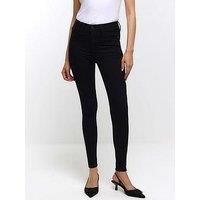 River Island Molly Mid Rise Bum Sculpt Skinny Jeans - Black