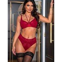 Pour Moi Lavish High-Waist High Leg Brief - Red
