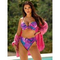 Pour Moi Cabana Adjustable Super High-Waist Control Brief - Purple
