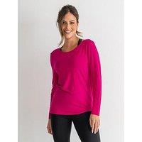 Pour Moi Cross Back Jersey Yoga Top - Pink