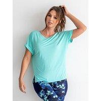 Pour Moi Energy Cross Back Short Sleeve Yoga Top - Aqua