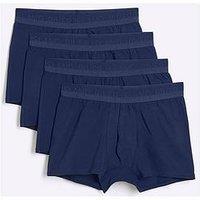 River Island 4Pk Cotton Stretch Ri Trunks