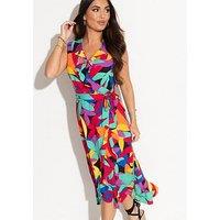 Pour Moi Midaxi Wrap Beach Dress With Lenzing Ecovero Viscose Fibres - Multi