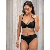 Pour Moi Free Spirit Fold Over Brief - Black