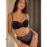 Pour Moi New Romance High-Waist Midi Brief - Black/Multi