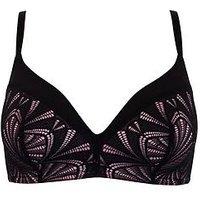 Pour Moi New Romance Padded Non-Wired T-Shirt Bra - Black/Multi