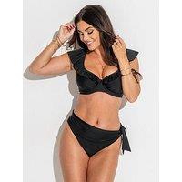 Pour Moi Bermuda Tie Fold Over Brief - Black
