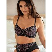 Pour Moi New Romance Non-Padded Underwired Full Cup Bra - Black/Multi