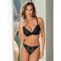 Pour Moi Fleur G-String Thong - Black