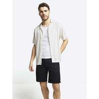 River Island Slim Fit Turned Hem Denim Shorts