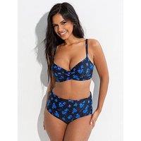 Pour Moi Free Spirit Fold Over Brief - Black/Multi
