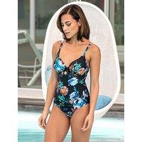 Pour Moi Lisbon Underwired Non-Padded Swimsuit - Black/Multi