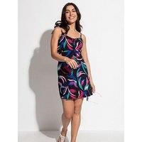 Pour Moi Strappy Jersey Beach Dress With Lenzing Ecovero Viscose Fibres - Multi