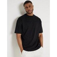 River Island 2Pk Oversized Fit Plain T-Shirt - Black