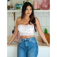 Pour Moi Swoon Strapless Longline Bra - White