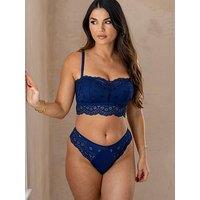 Pour Moi Swoon High-Waist Brief - Dark Blue