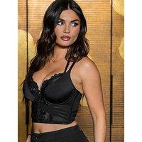 Pour Moi India Wild At Heart Double Strap Longline - Black