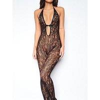 Ann Summers Extravaganza Crotchless Bodystocking - Black