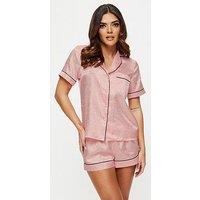 Ann Summers Signature Satin Pj Set - Light Pink