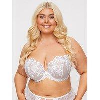 Ann Summers Icon Fuller Bust Padded Plunge Bra - White