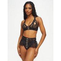 Ann Summers Exuberant Crotchless Set - Black
