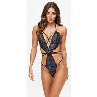 Ann Summers Liberty Crotchless Body - Black/Multi