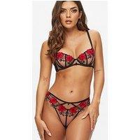 Ann Summers Caged Rosed Brazilian - Black/Multi