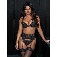 Pour Moi India Leopard Embroidered Suspender