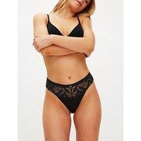 Kbx Harper Skirted Thong - Black