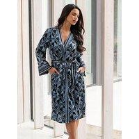 Pour Moi Satin Print Mix Midi Gown