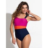 Pour Moi Colour Block Tummy Control Swimsuit - Multi