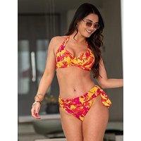 Pour Moi Heatwave Fold Over Tie Brief - Bright Multi
