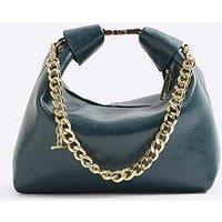 River Island Buckle Handle Chain Clutch Bag