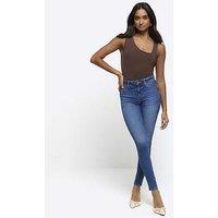 River Island Mid Rise Bum Sculpt Skinny Jeans - Blue
