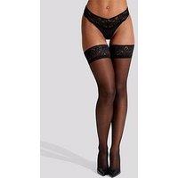 Ann Summers Lace Top Glossy Hold Up