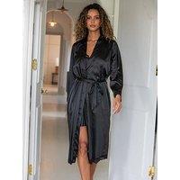 Pour Moi Dusk Satin Kimono Sleeve Midi Gown
