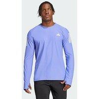 Adidas Own The Run Long Sleeve Tee - Blue