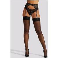 Ann Summers Plain Top Seamed Stockings - Black/Multi