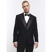 River Island Slim Fit Tuxedo Jacket